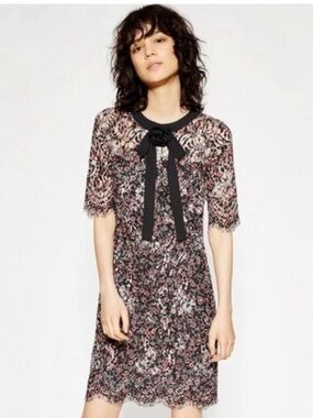 The Kooples Forget Me Not Floral Bow Dress Size M